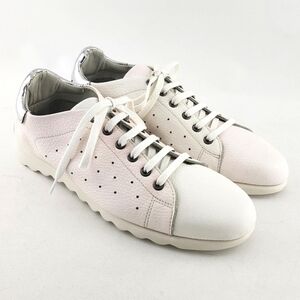 Studio Flexx Alternate  White Dusty Pink Leather Sneakers Chrome Detail Size‎ 7